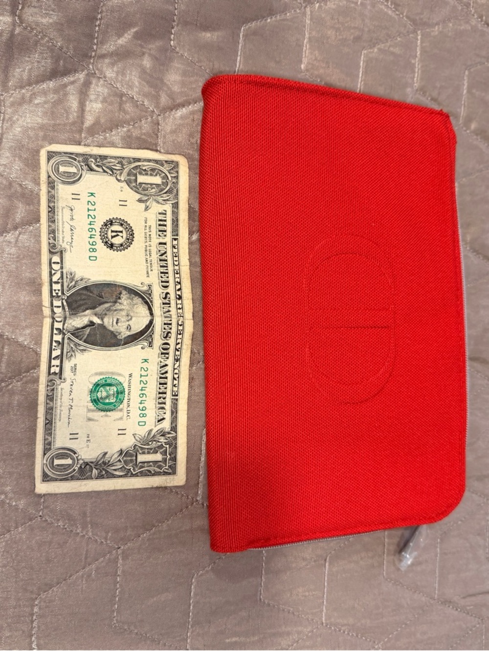 Christian Dior Embossed Zip Pouch - Picture 6 of 6